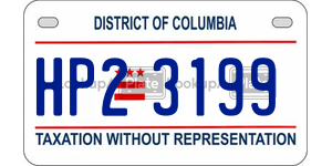 HP23199  license plate in DC