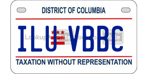 ILUVBBC  license plate in DC