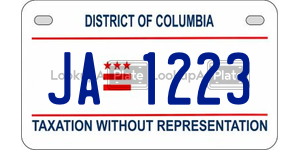 JA1223  license plate in DC
