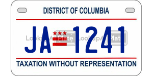 JA1241  license plate in DC