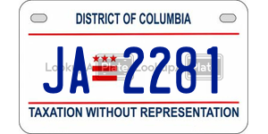 JA2281  license plate in DC