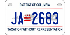 JA2683  license plate in DC