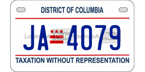 JA4079  license plate in DC