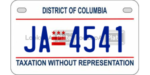JA4541  license plate in DC