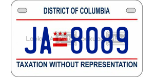 JA8089  license plate in DC
