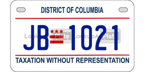 JB1021  license plate in DC