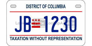 JB1230 license plate in District of Columbia