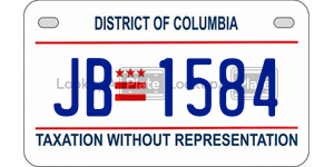 JB1584  license plate in DC