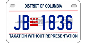 JB1836  license plate in DC