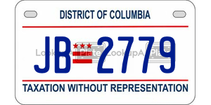 JB2779  license plate in DC