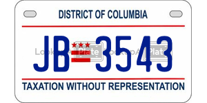 JB3543  license plate in DC