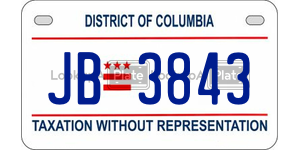 JB3843  license plate in DC