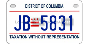JB5831  license plate in DC