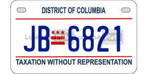 JB6821  license plate in DC