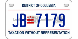 JB7179 license plate in District of Columbia