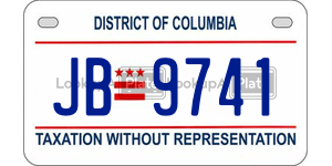 JB9741 license plate in District of Columbia