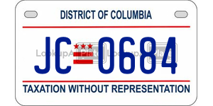 JC0684  license plate in DC