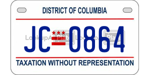 JC0864  license plate in DC