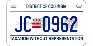 JC0962  license plate in DC
