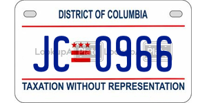 JC0966  license plate in DC