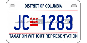 JC1283  license plate in DC