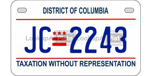 JC2243  license plate in DC