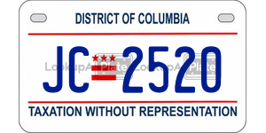 JC2520  license plate in DC