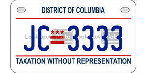 JC3333  license plate in DC