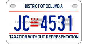 JC4531  license plate in DC
