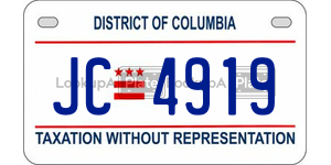 JC4919  license plate in DC