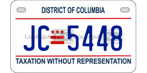 JC5448  license plate in DC