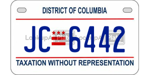 JC6442  license plate in DC