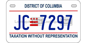 JC7297  license plate in DC