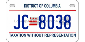 JC8038  license plate in DC