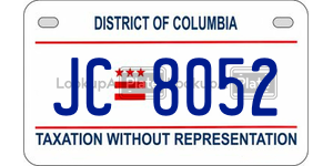 JC8052  license plate in DC