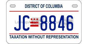 JC8846  license plate in DC