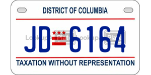 JD6164  license plate in DC