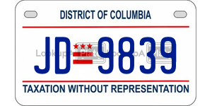 JD9839  license plate in DC
