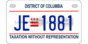 JE1881  license plate in DC