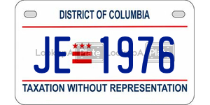 JE1976  license plate in DC