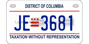 JE3681  license plate in DC