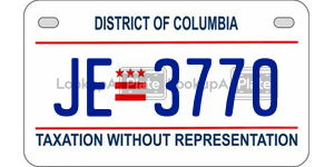 JE3770  license plate in DC