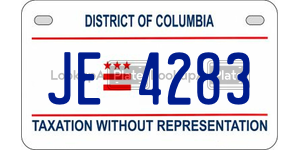 JE4283  license plate in DC