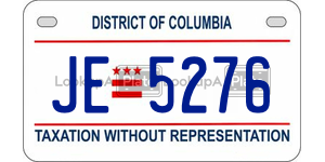 JE5276  license plate in DC