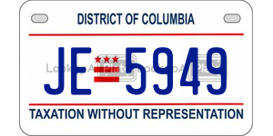 JE5949  license plate in DC