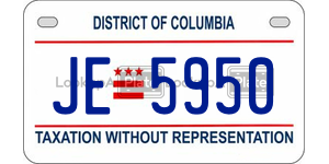 JE5950  license plate in DC