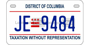 JE9484 license plate in District of Columbia