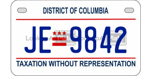 JE9842  license plate in DC