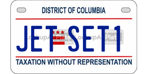 JETSET1  license plate in DC