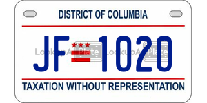 JF1020 license plate in District of Columbia